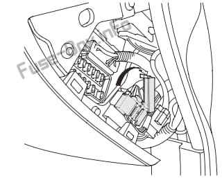 VSA fuse box location: Acura CL (2000, 2001, 2002, 2003)