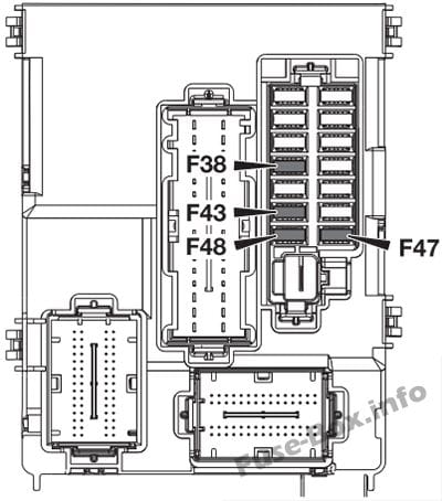 Fuse box diagram (Dashboard): Alfa Romeo 4C (2013, 2014, 2015, 2016)