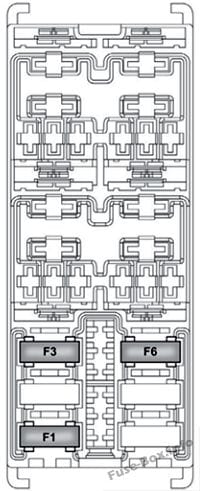 Fuse box diagram (Luggage compartment fuse box): Alfa Romeo MiTo (2014)