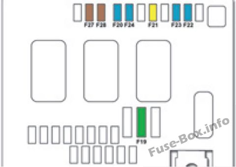 Under-hood fuse box diagram: Citroen DS4 (2011, 2012, 2013, 2014, 2015, 2016, 2017, 2018)