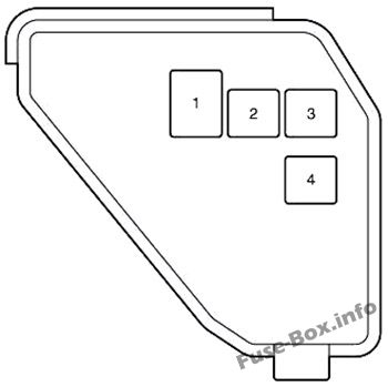 Under-hood fuse box #2 diagram: Toyota Yaris Hybrid / Echo Hybrid (2012-2017)