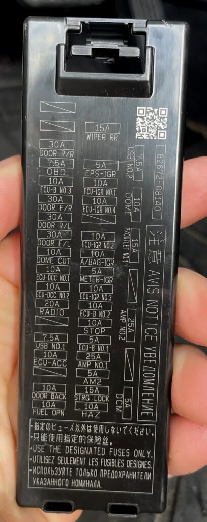 Covery of fuse box