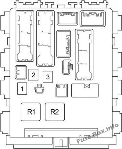 Instrument panel fuse box diagram: Toyota HiAce (2014, 2015, 2016, 2017, 2018-..)
