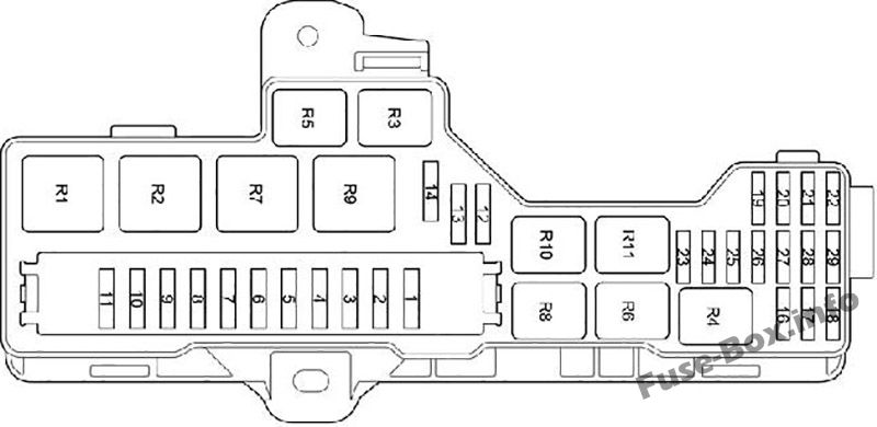 Additional Fuse Box (RHD): Toyota HiAce (2014, 2015, 2016, 2017, 2018-..)
