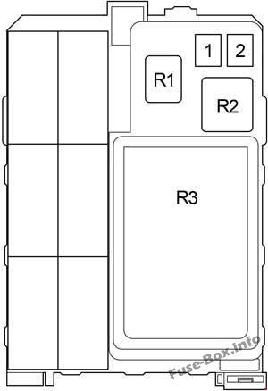 Instrument panel fuse box diagram: Toyota Hilux (2004-2015)