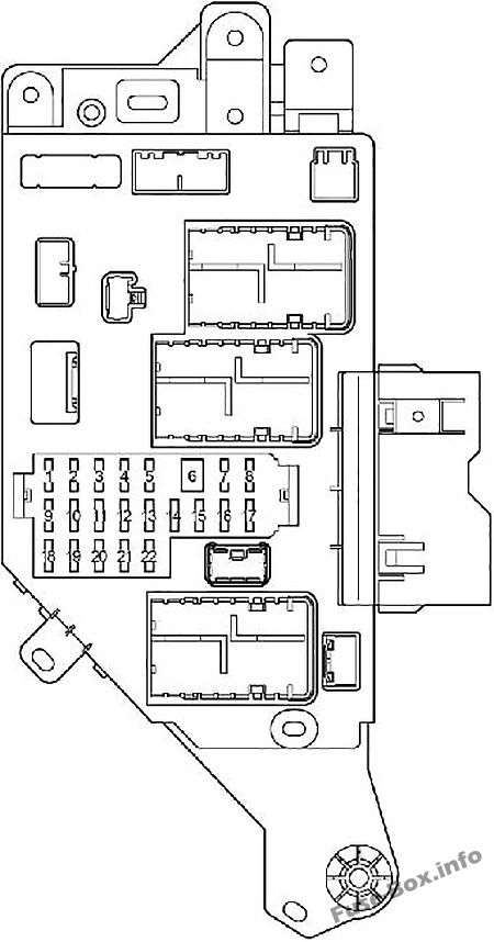 Instrument panel fuse box diagram (Right): Toyota Land Cruiser (2004, 2005, 2006, 2007)