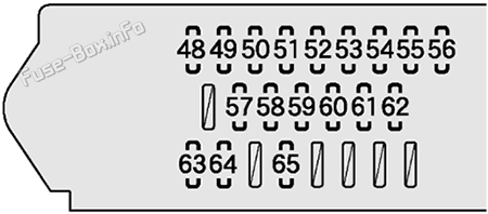 Instrument panel fuse box #2 diagram: Toyota Tarago (2009, 2010, 2011, 2012)