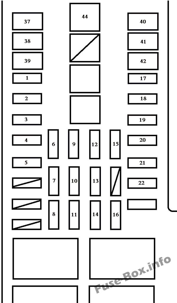 Under-hood fuse box diagram: Toyota Tundra (2003, 2004)