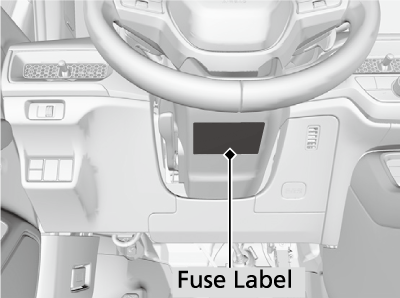Civic Sedan Hybrid Interior Fuse Label Location