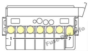 Pre-fuse box (diagram): Dodge Sprinter (2007, 2008, 2009, 2010)