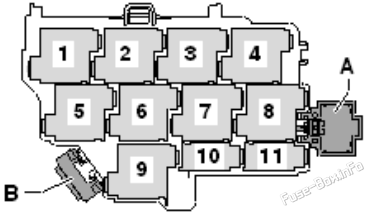 Relay carrier electronics box: Volkswagen Transporter T5.1 (2010-2015)