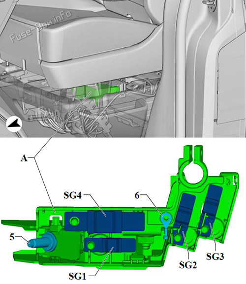 Fuse Holder G: Volkswagen Transporter (T6.1; 2019, 2020, 2021)