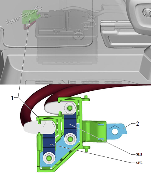 Fuse Holder H: Volkswagen Multivan (T7; 2022-2024)