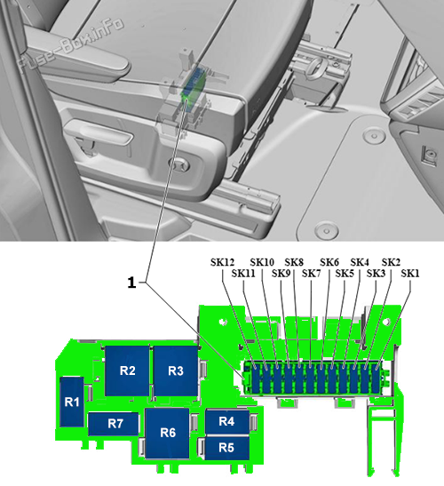 Fuse Holder K: Volkswagen Multivan (T7; 2022-2024)