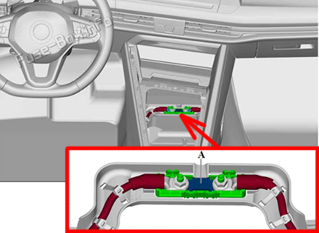Fuse for voltage converter: Volkswagen Passat B9 (2024-2025)