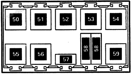 Additional relay/fuse holder in engine compartment: Volkswagen Sharan (1995, 1996, 1997)