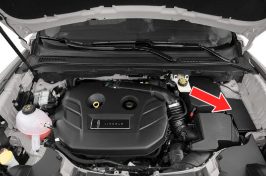 Lincoln MKC 2015-2019 Engine Compartment Fuse Box Location