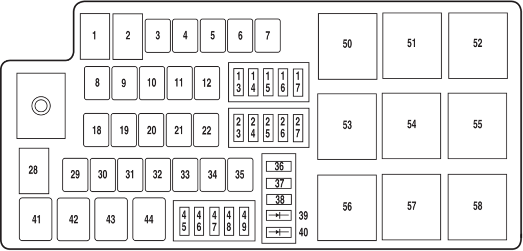 Lincoln MKS 2009 Engine Compartment Fuse Box Diagram